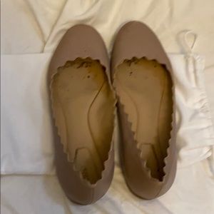 Chloe scalloped flats